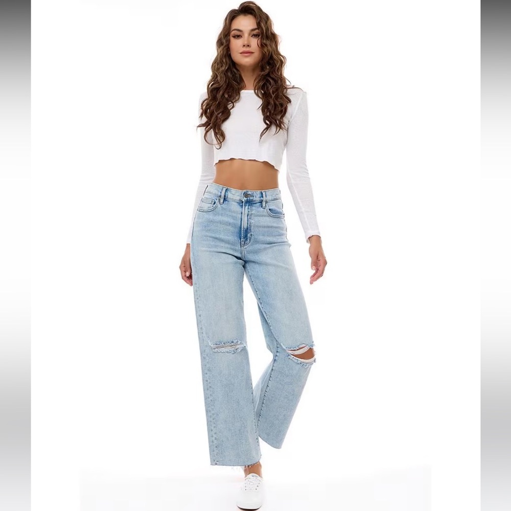 Hidden Los Angeles Light Blue Distressed Women Jeans size 31